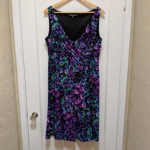 Jones Wear Floral sleeveless midi dress
